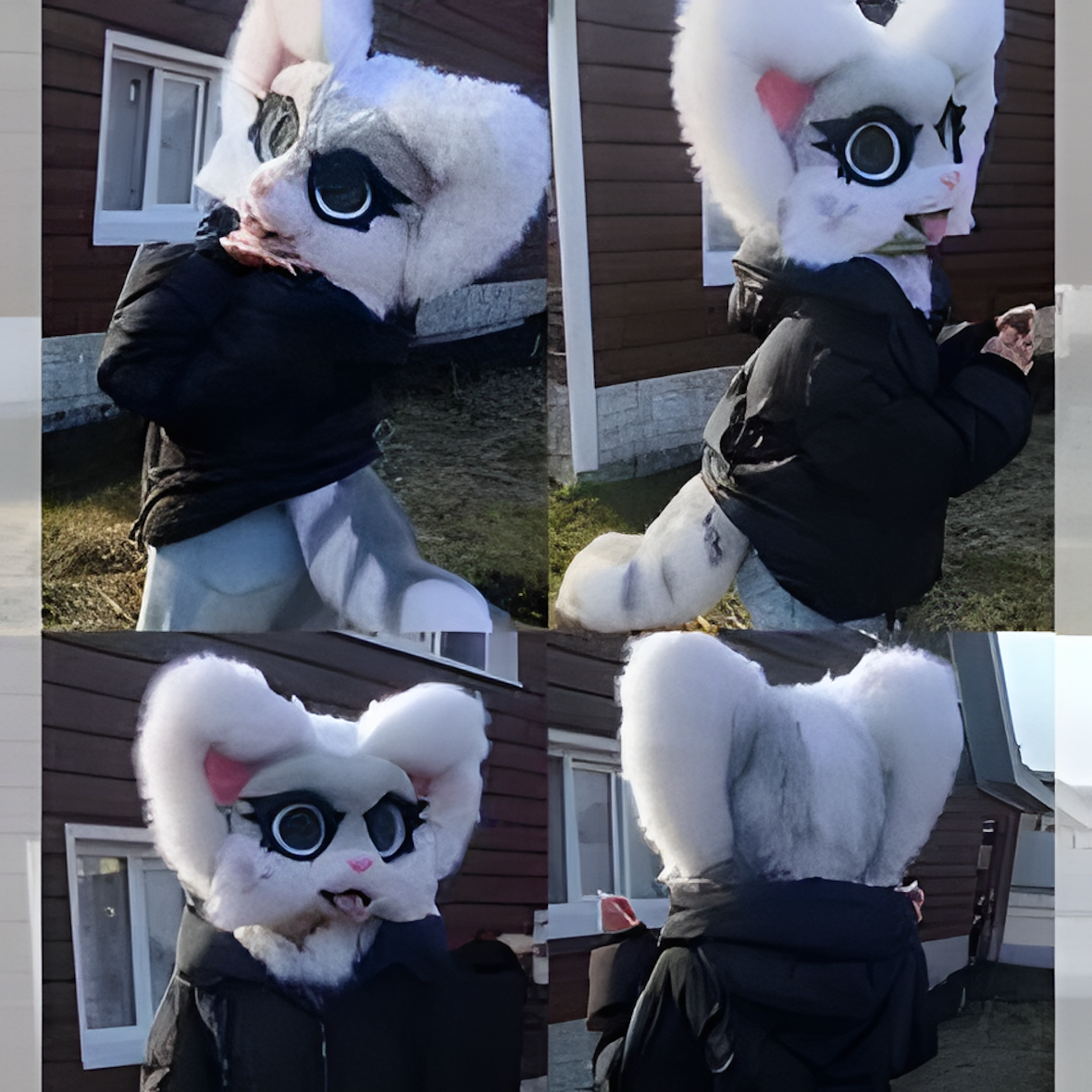 Fursuit head cat + tail