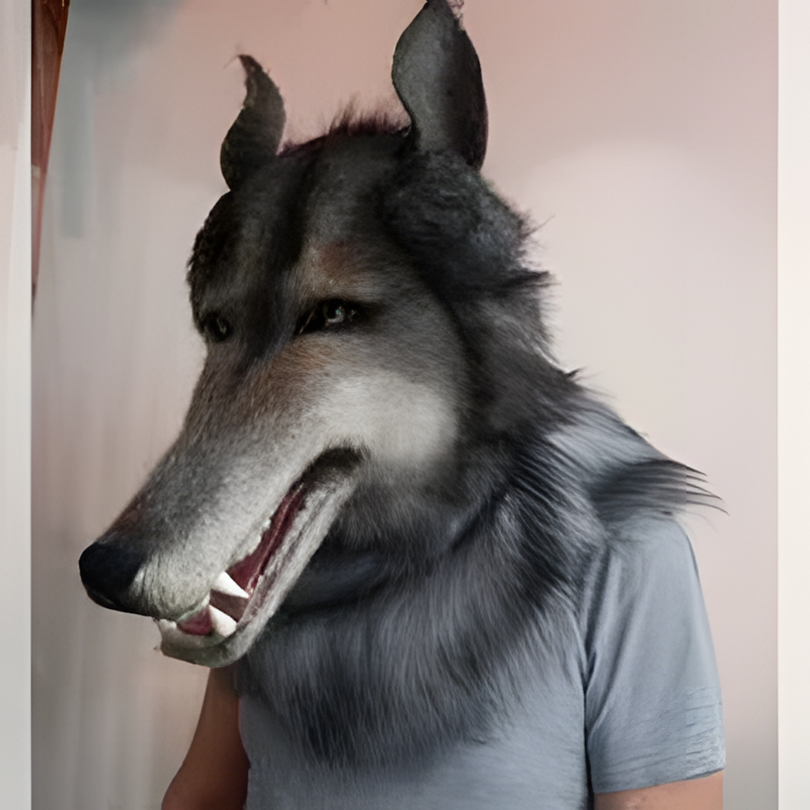 Cosplay wolf mask, theater mask, fursuit
