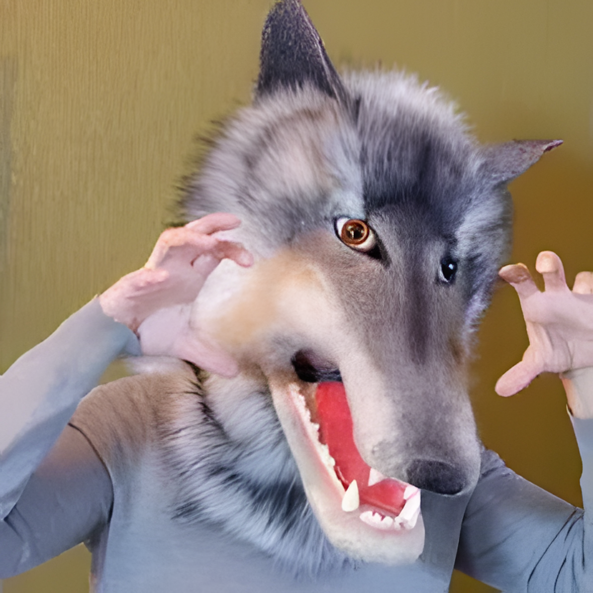 Cosplay wolf mask, theater mask, fursuit