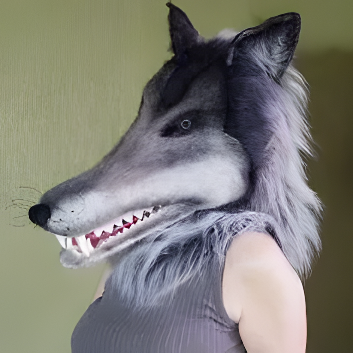 Cosplay wolf mask, theater mask, fursuit