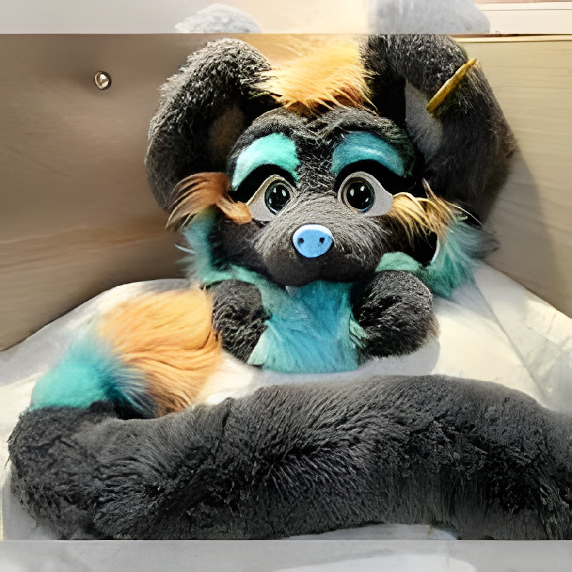 Fursuit mask and tail