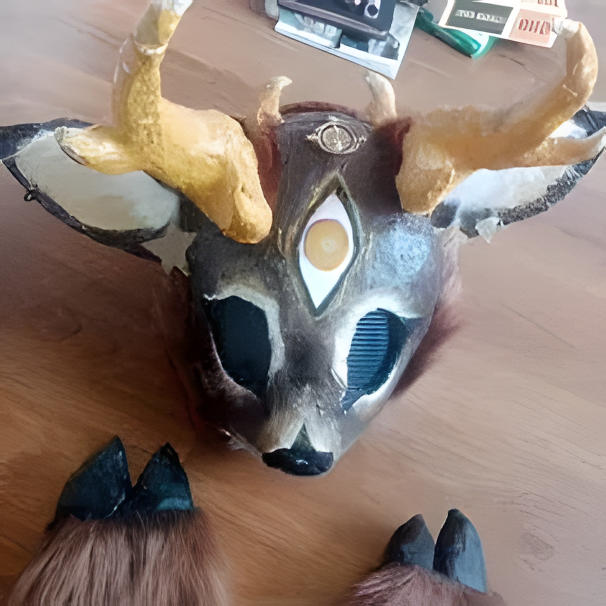 Deer mask and hooves, fursuit