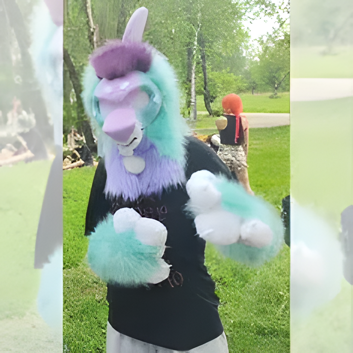 Fursuit nibbler shark dragon partial