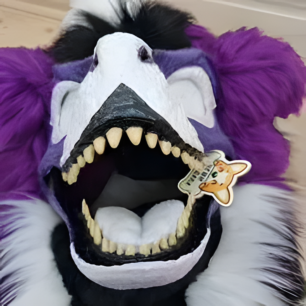 Fursuit raptor mask (10)