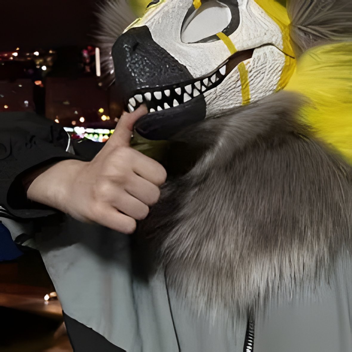 Fursuit raptor mask (13)