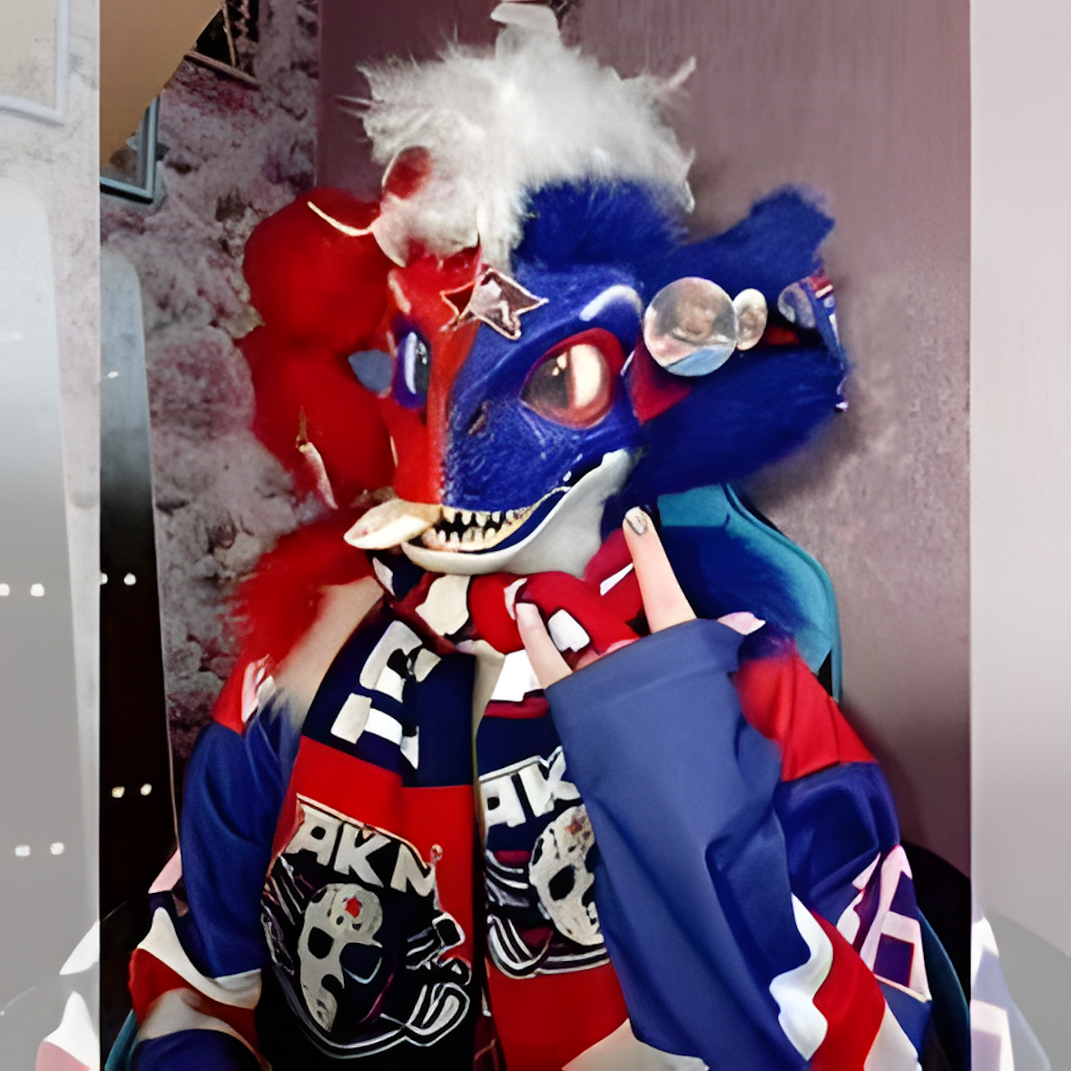 Fursuit raptor mask (14)