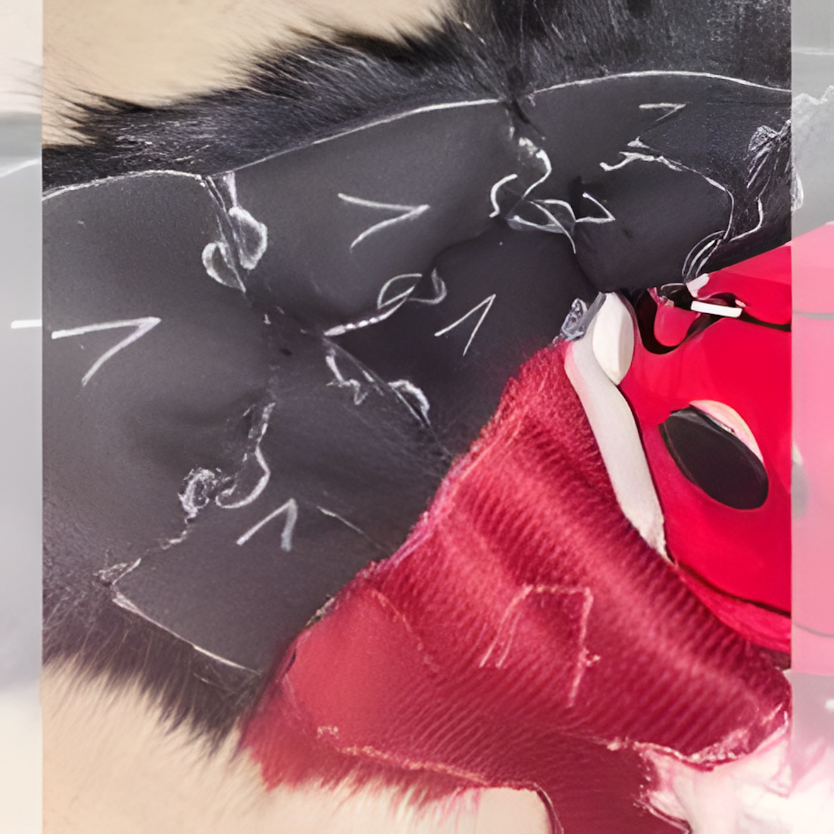Dog fursuit cheekbone mask