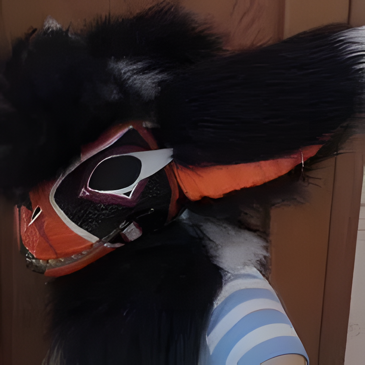 Fursuit raptor mask (2)