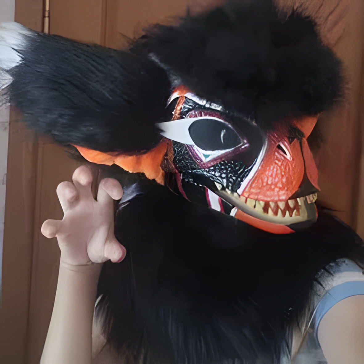 Fursuit raptor mask (2)