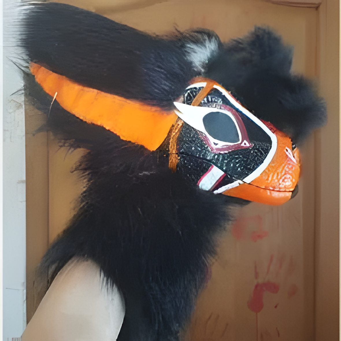 Fursuit raptor mask (2)