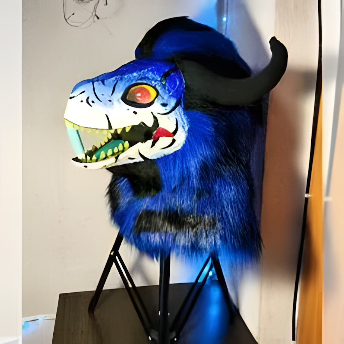 Fursuit raptor mask (23)