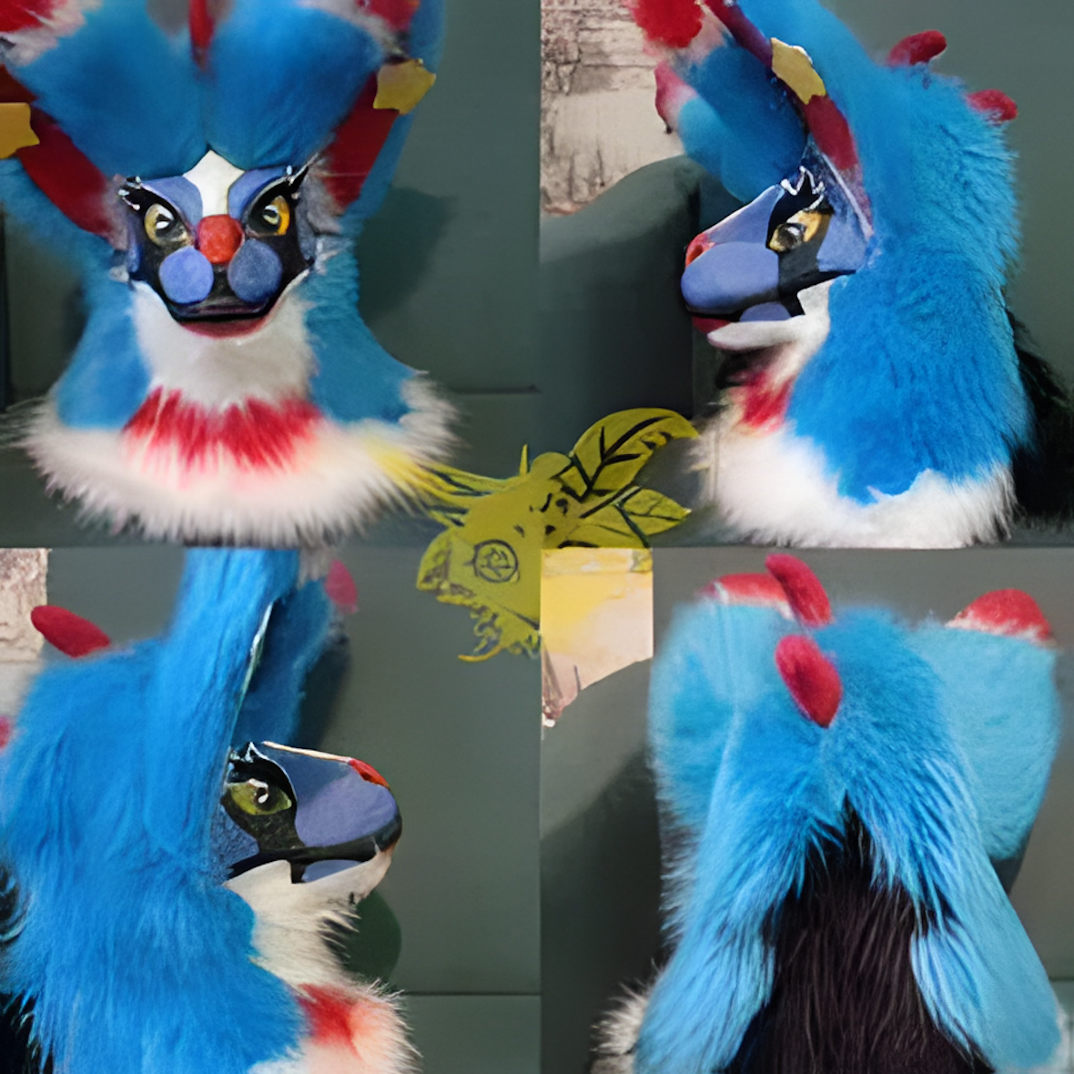 Fursuit raptor mask (26)