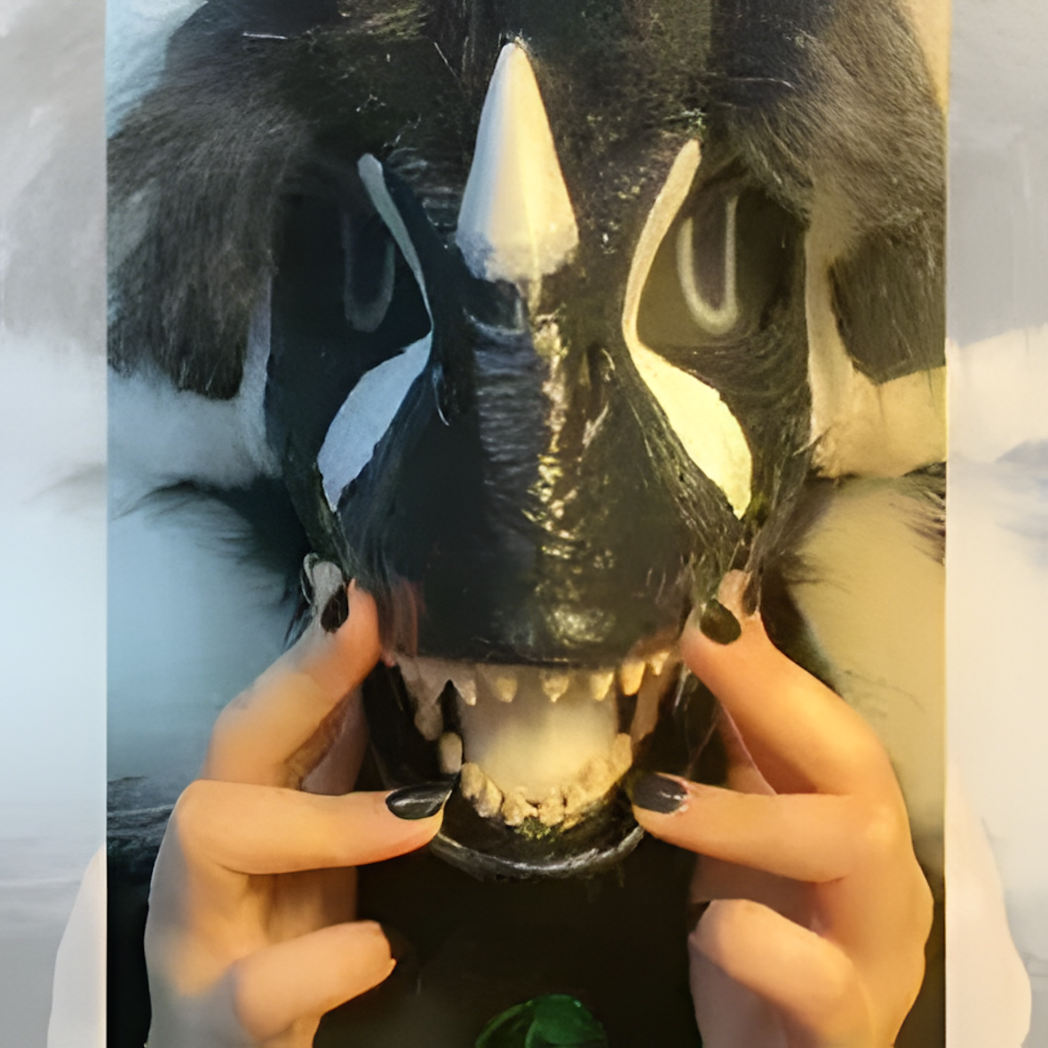 Fursuit raptor mask (28)