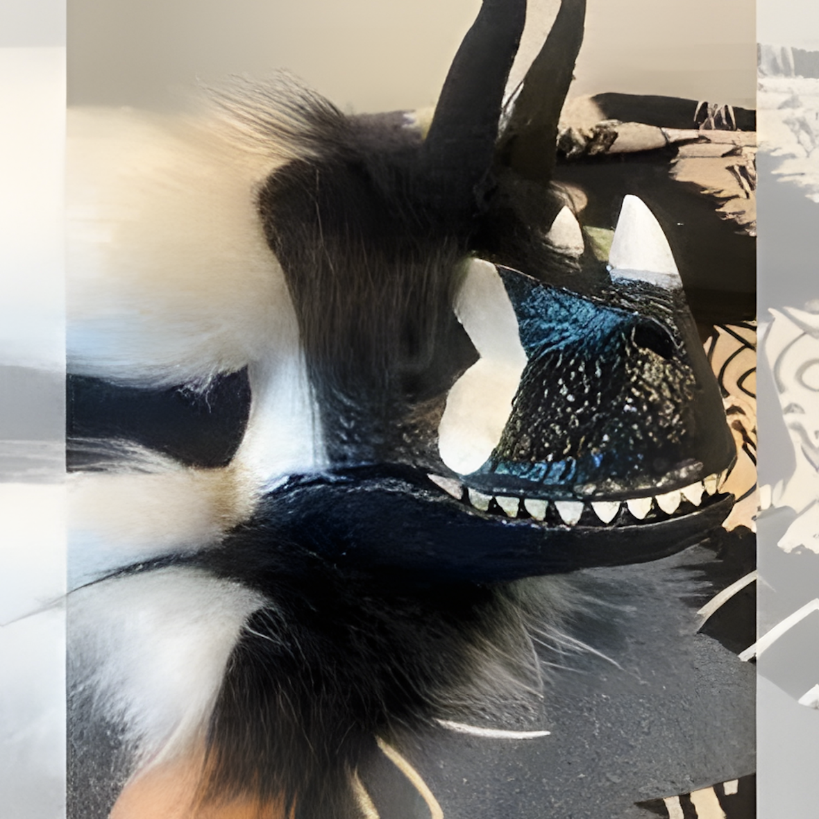 Fursuit raptor mask (28)