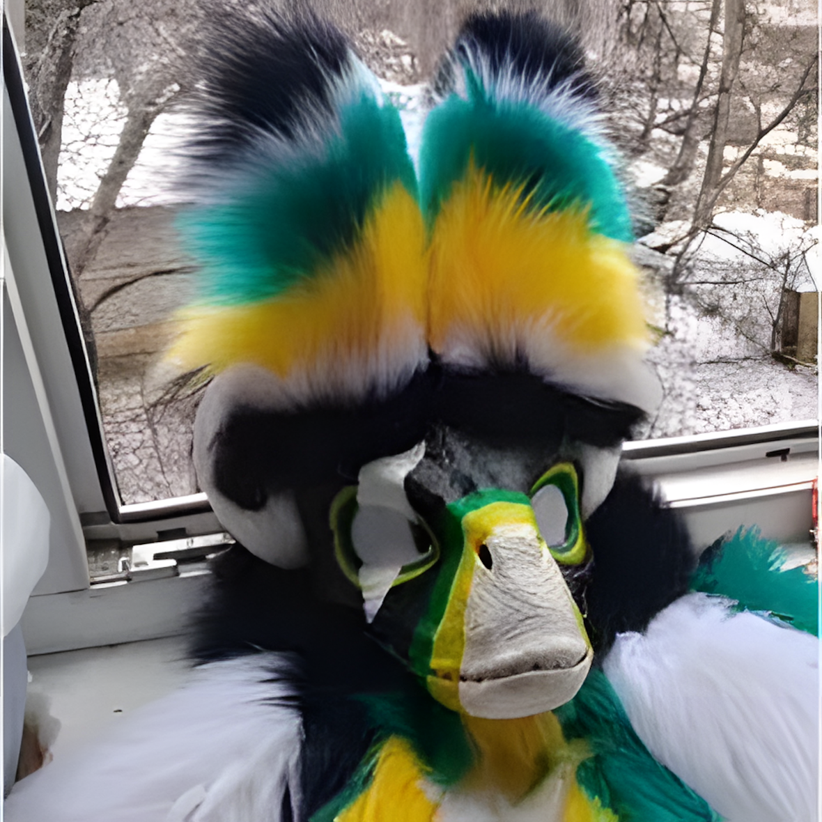 Fursuit raptor mask (6)