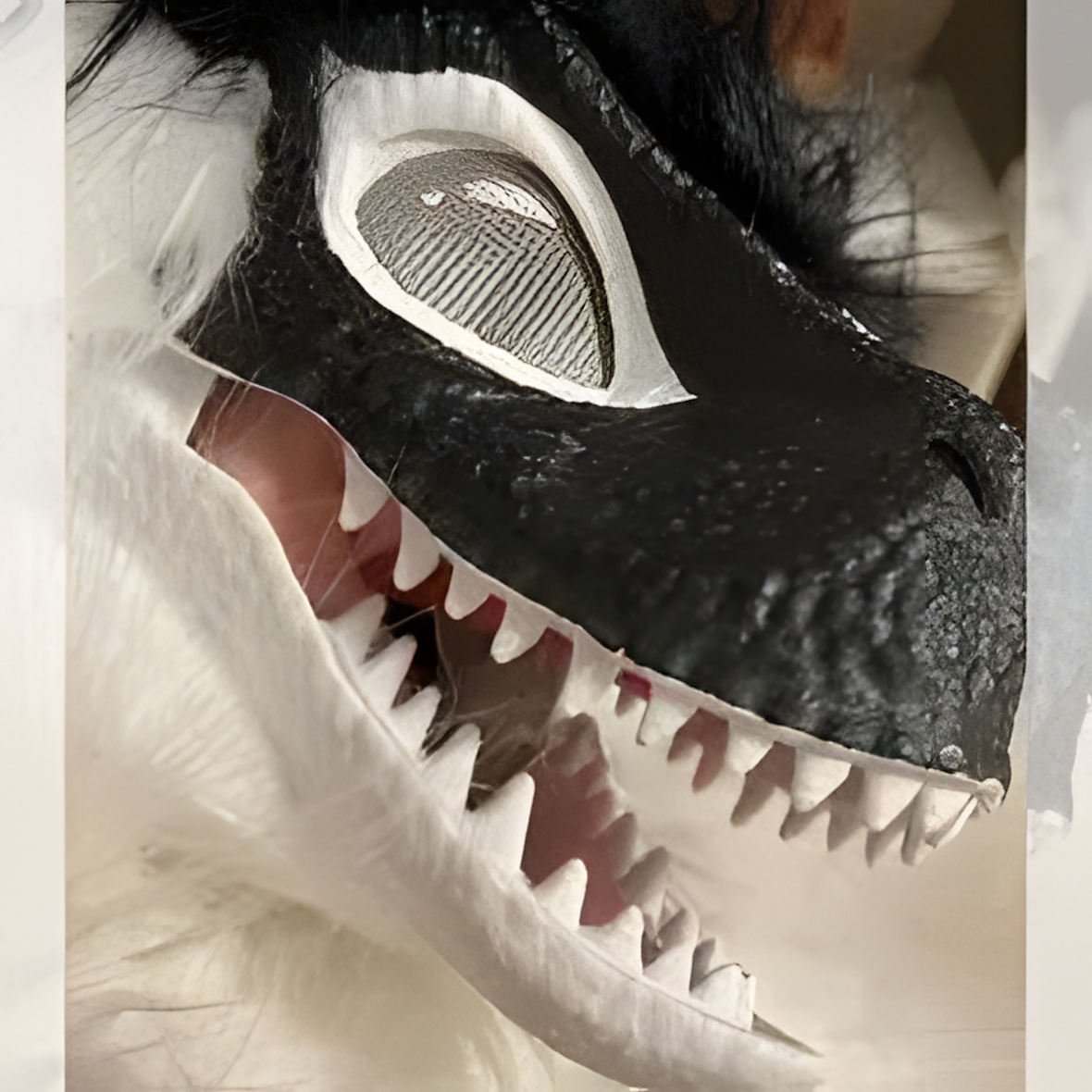 Fursuit raptor mask raptor