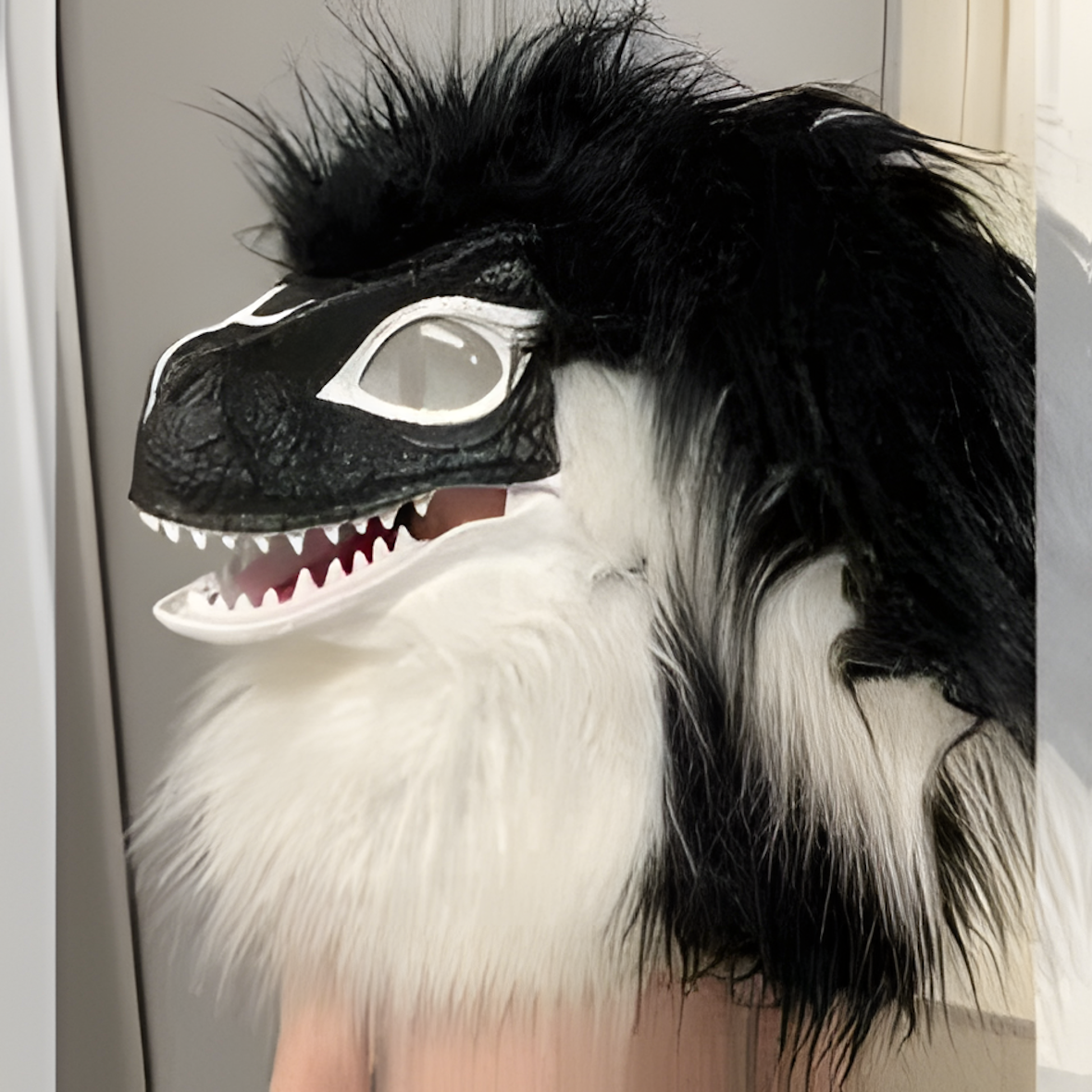 Fursuit raptor mask raptor