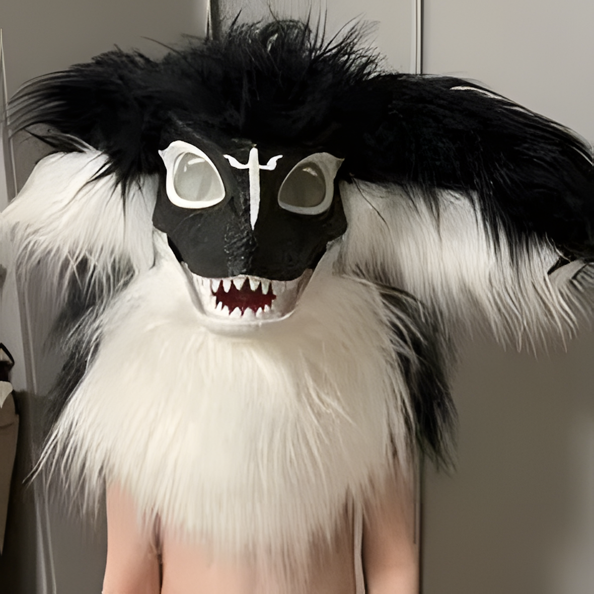 Fursuit raptor mask raptor