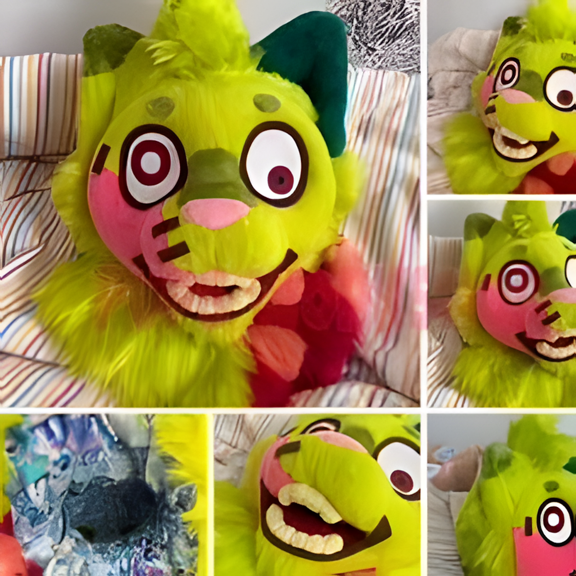 Fursuit zombie cat mini partial