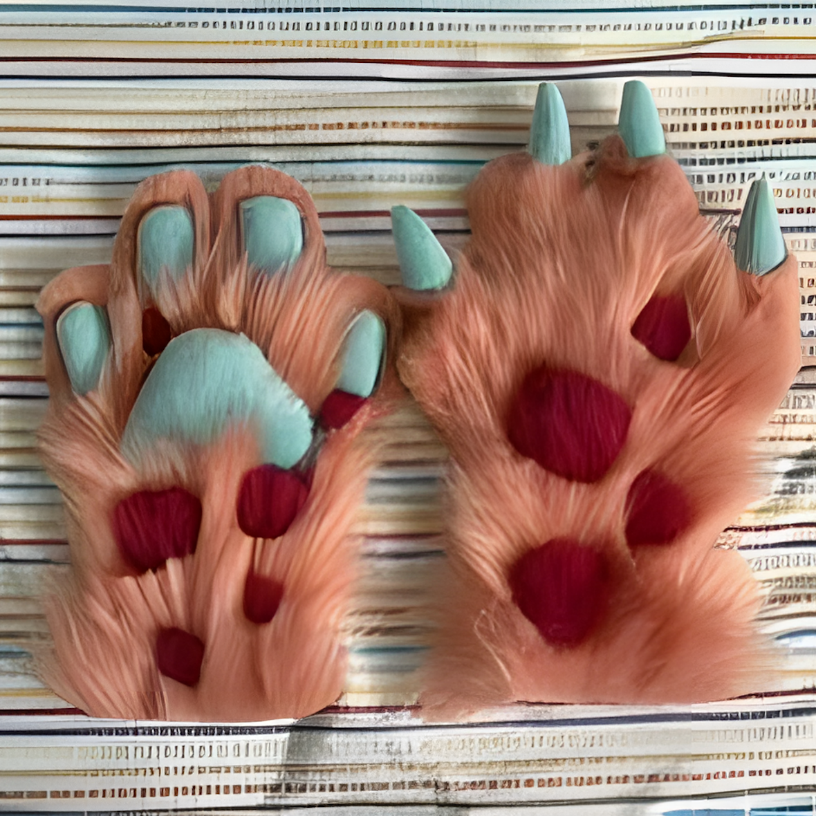 Fursuit zombie cat mini partial