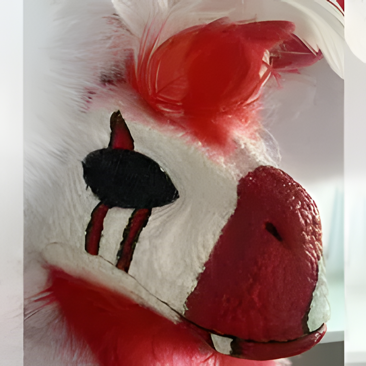 Handmade raptor fursuit mask