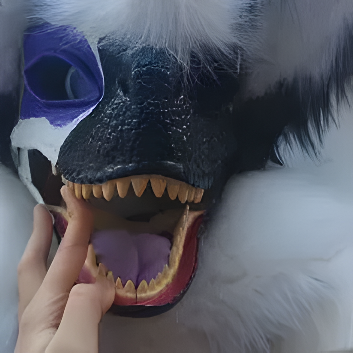 Raptor mask furry fursuit