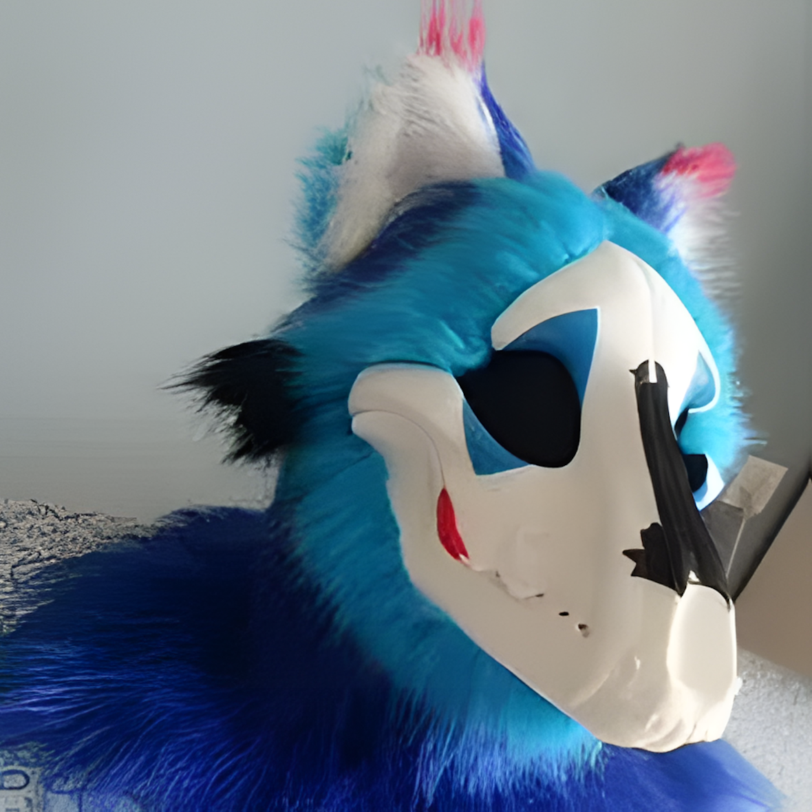 Raptor mask furry fursuit skull dog fursuit