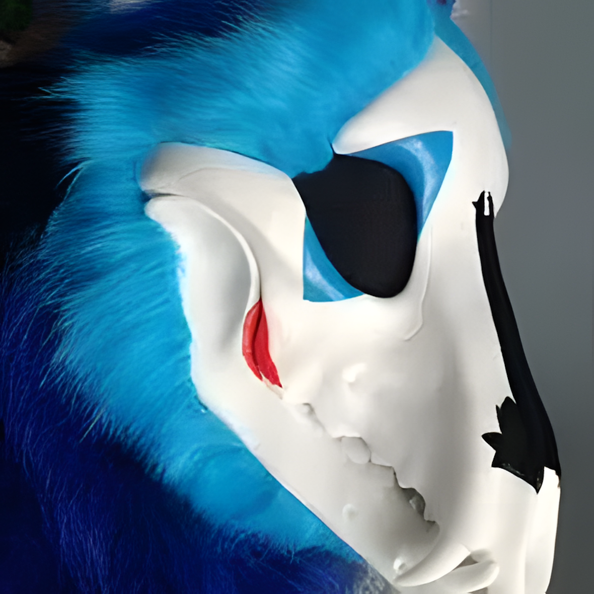 Raptor mask furry fursuit skull dog fursuit
