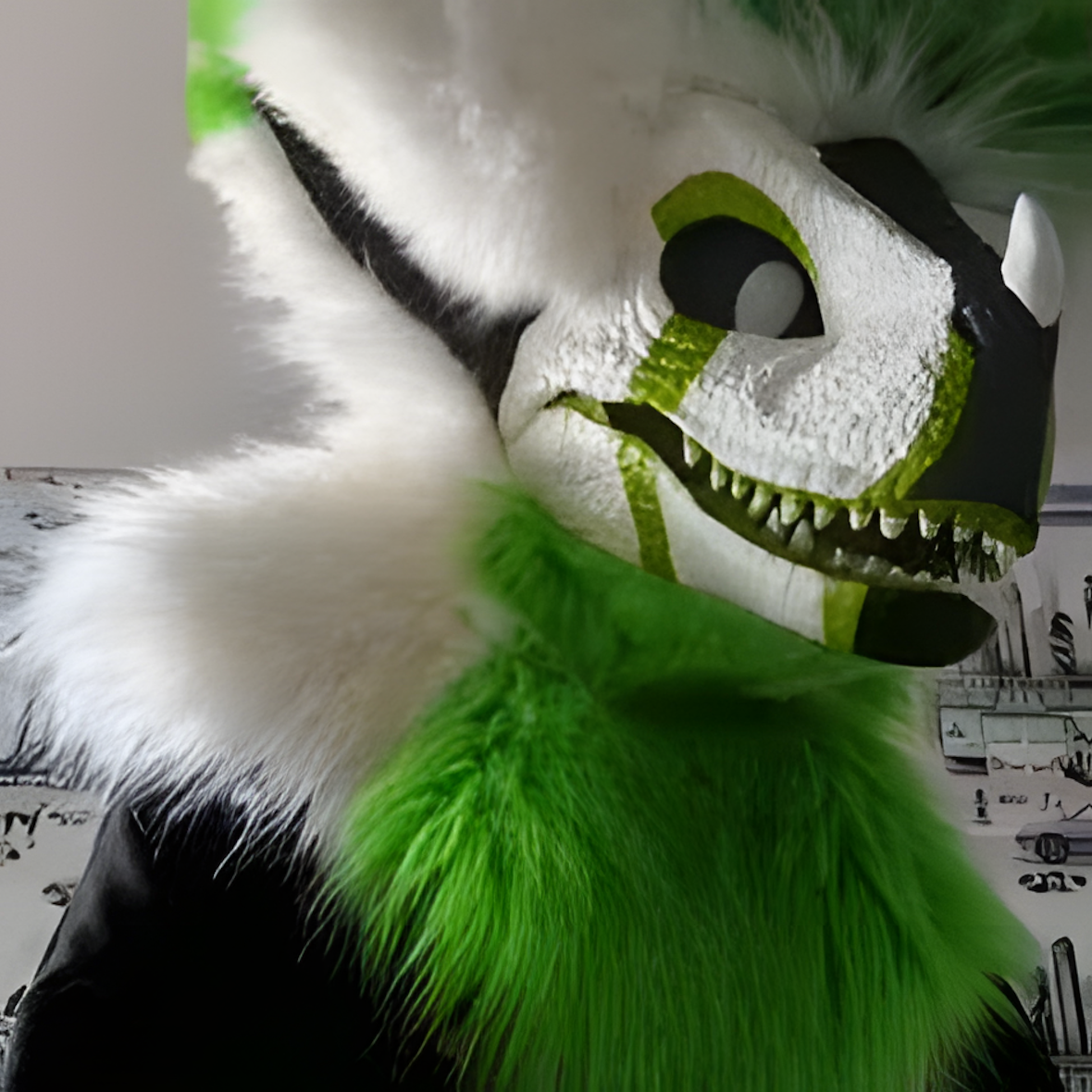 Raptor mask fursuit orig
