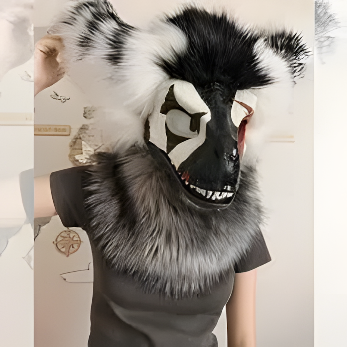Raptor mask fursuit Skull Dog