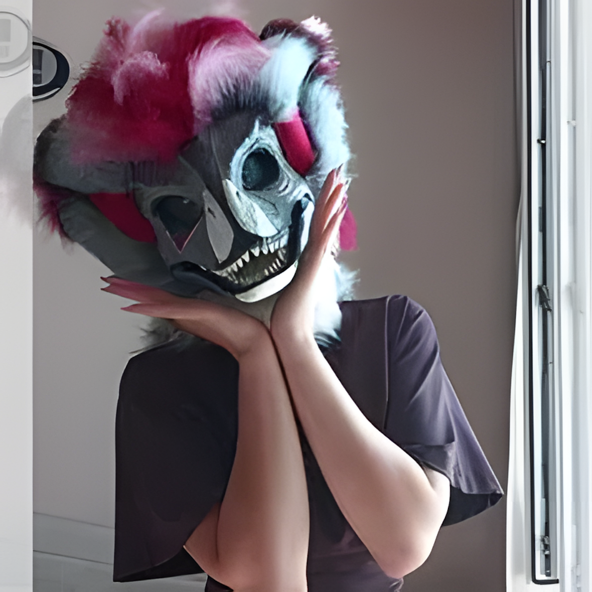 Raptor mask_fursuit