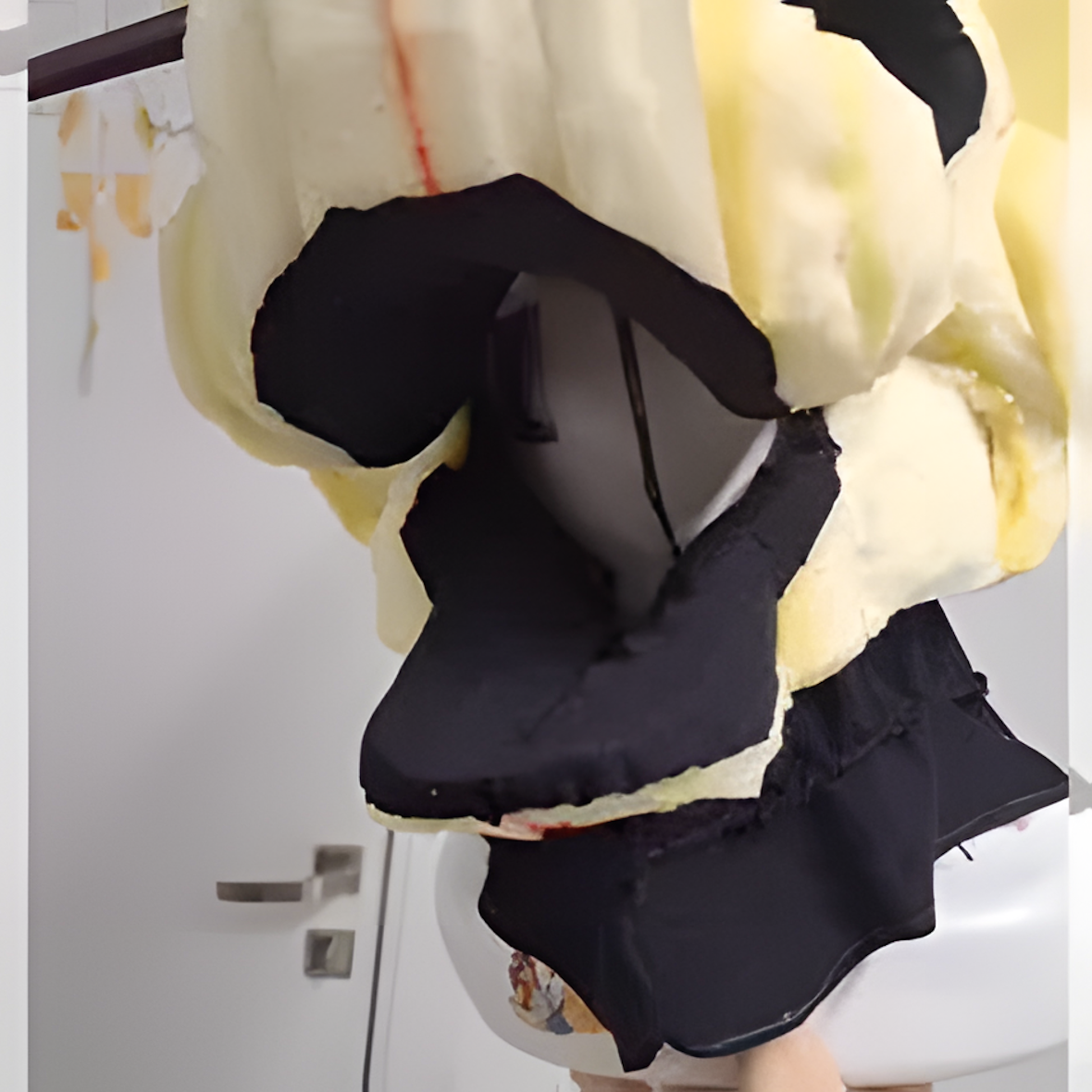 The base of the fursuit is foam