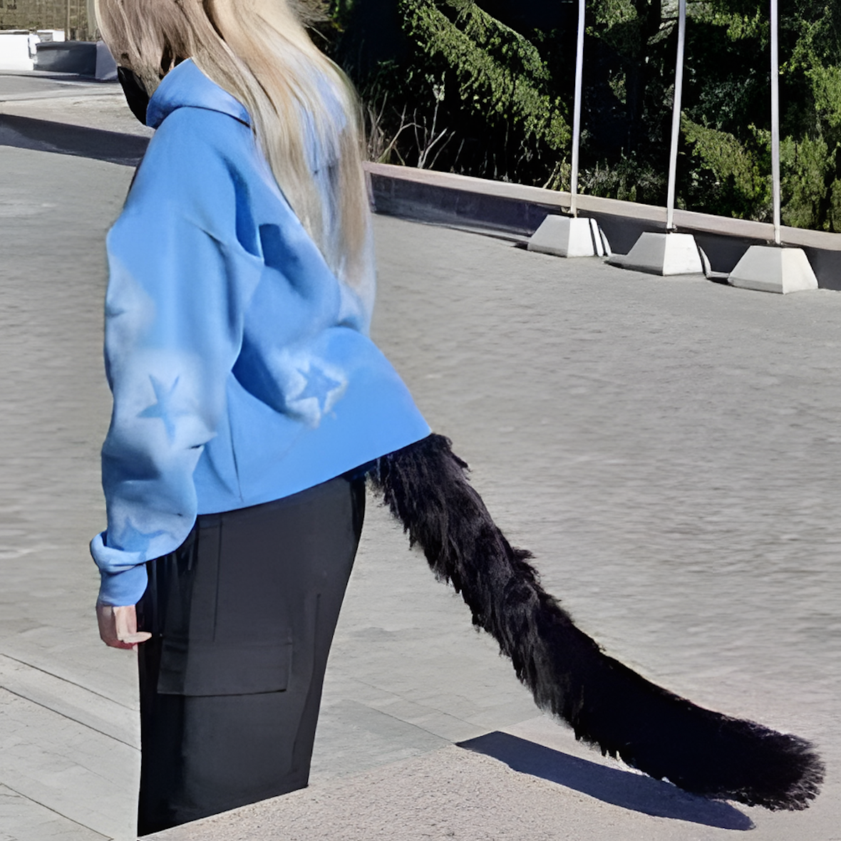 Wagging tail fursuit 80cm