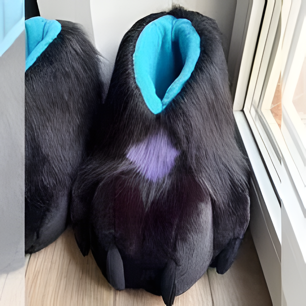 Furry fur shoes