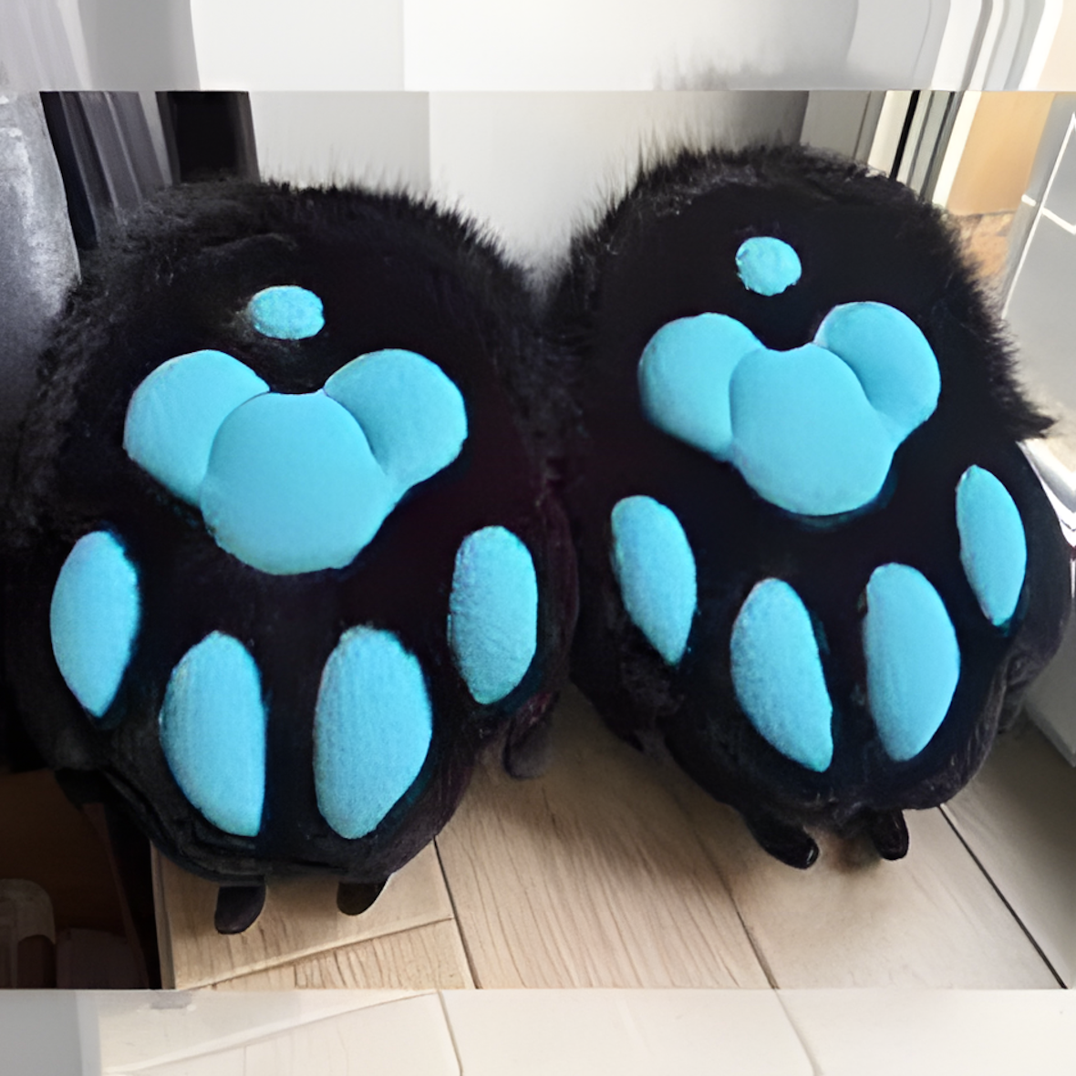 Furry fur shoes
