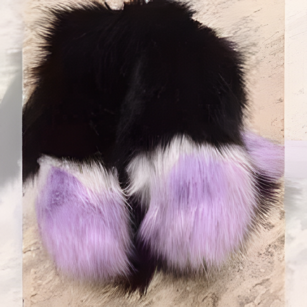 Furry raptor mask