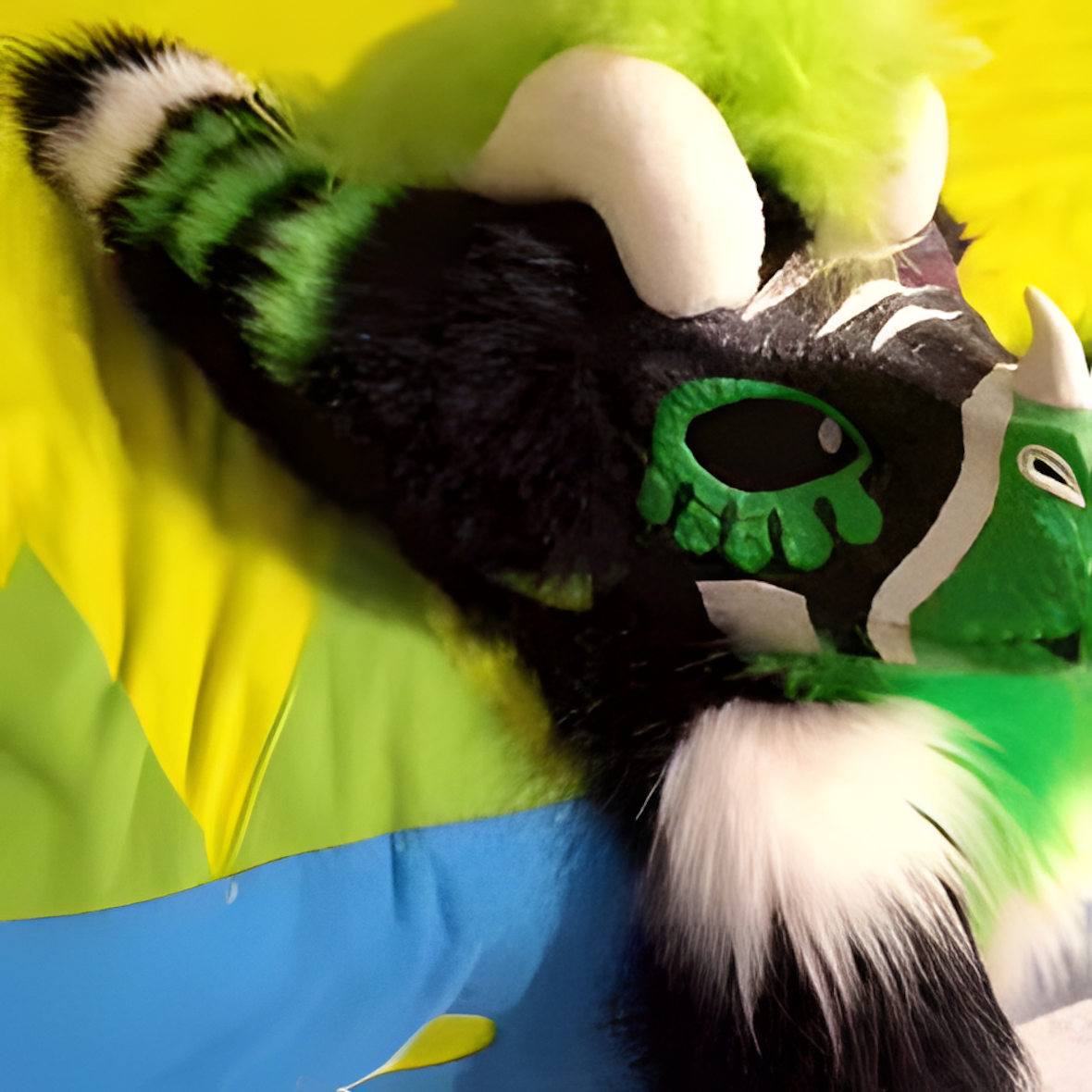 Furry raptor mask (2)