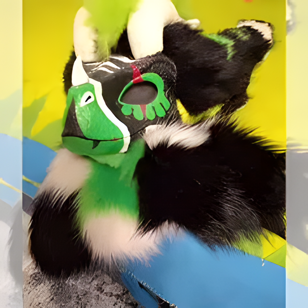 Furry raptor mask (2)