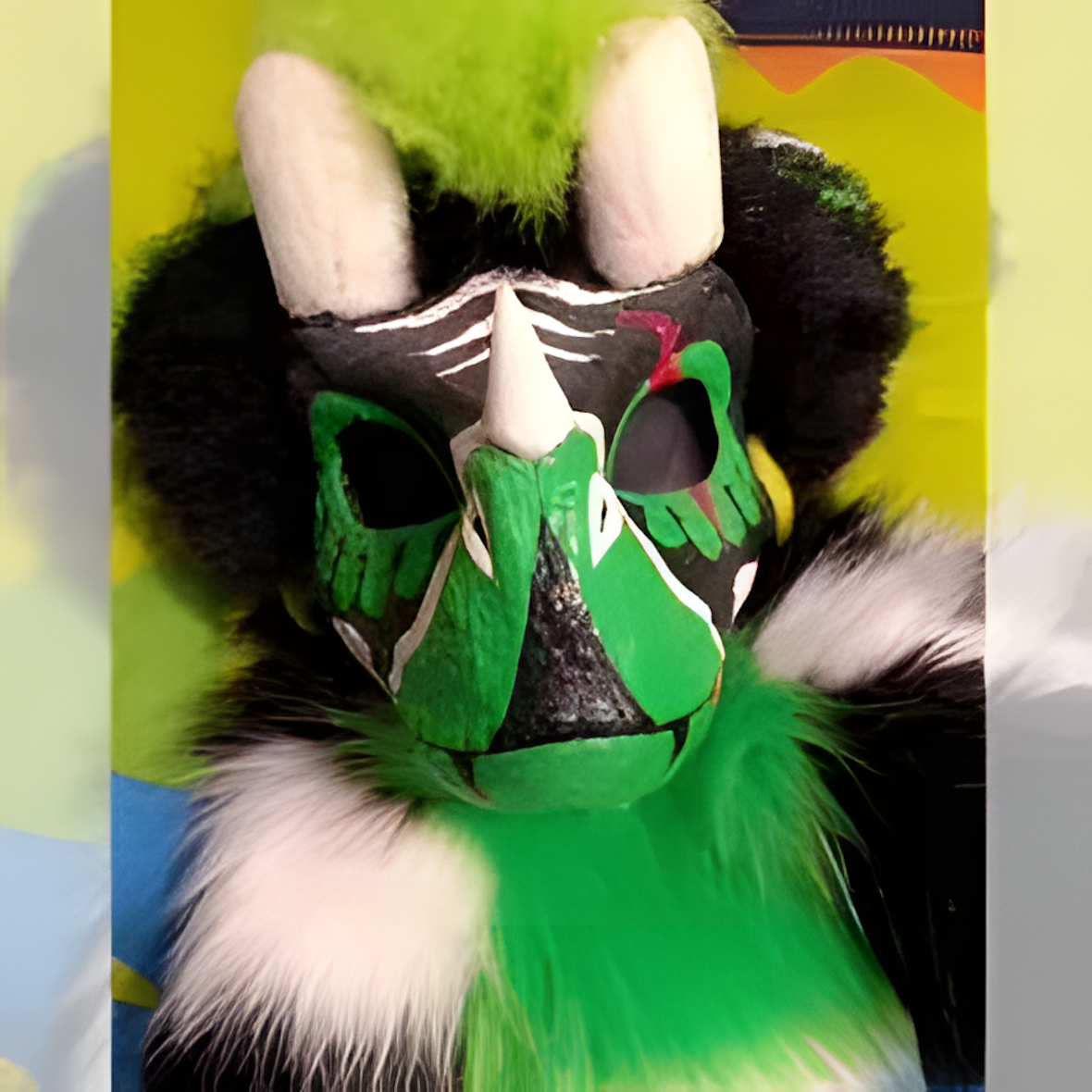 Furry raptor mask (2)