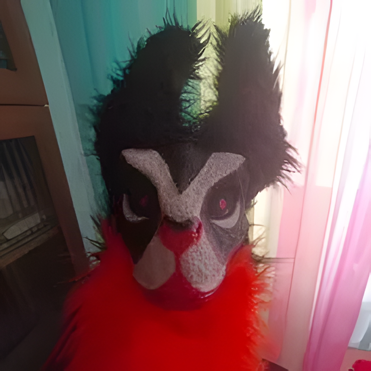 Furry raptor mask (3)