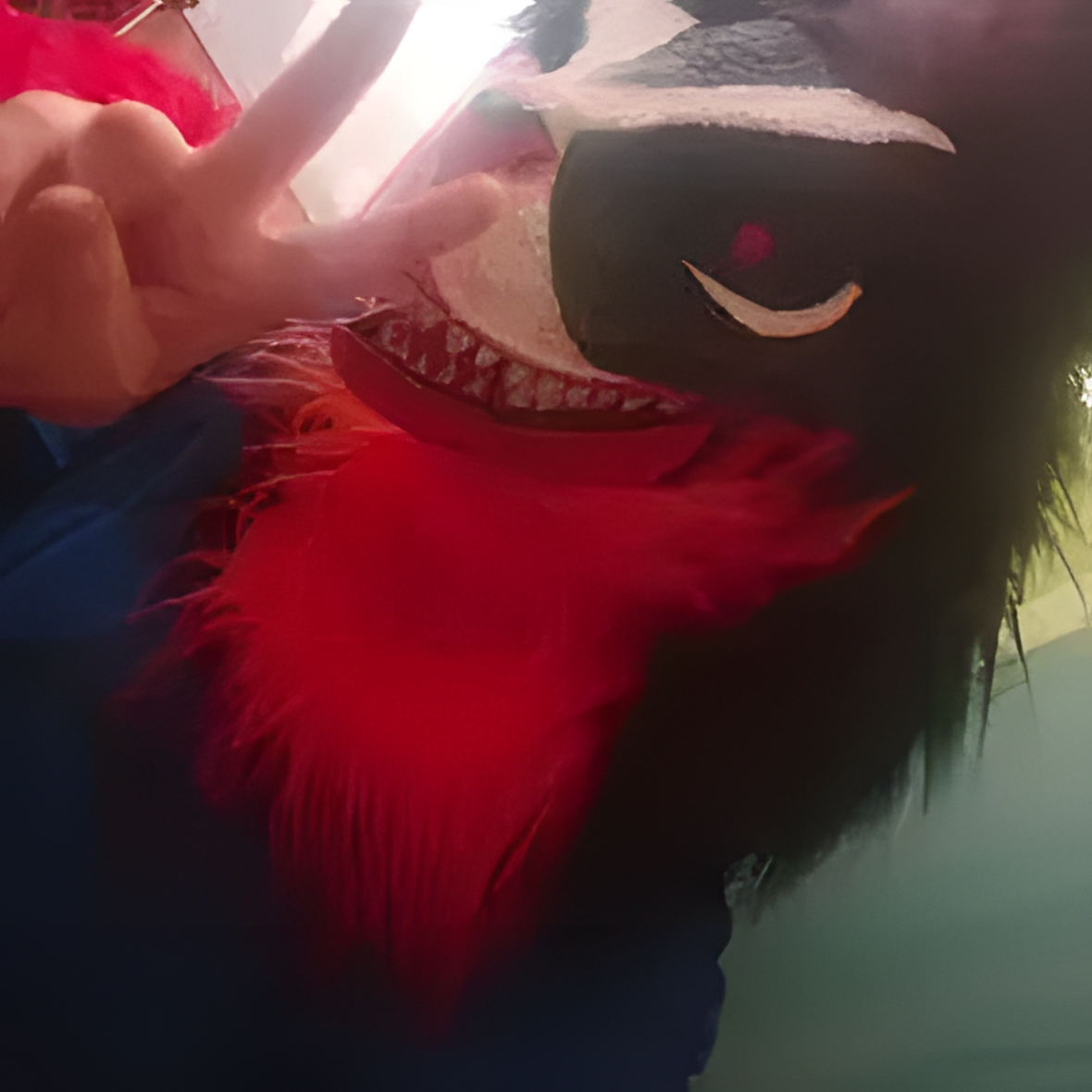 Furry raptor mask (3)