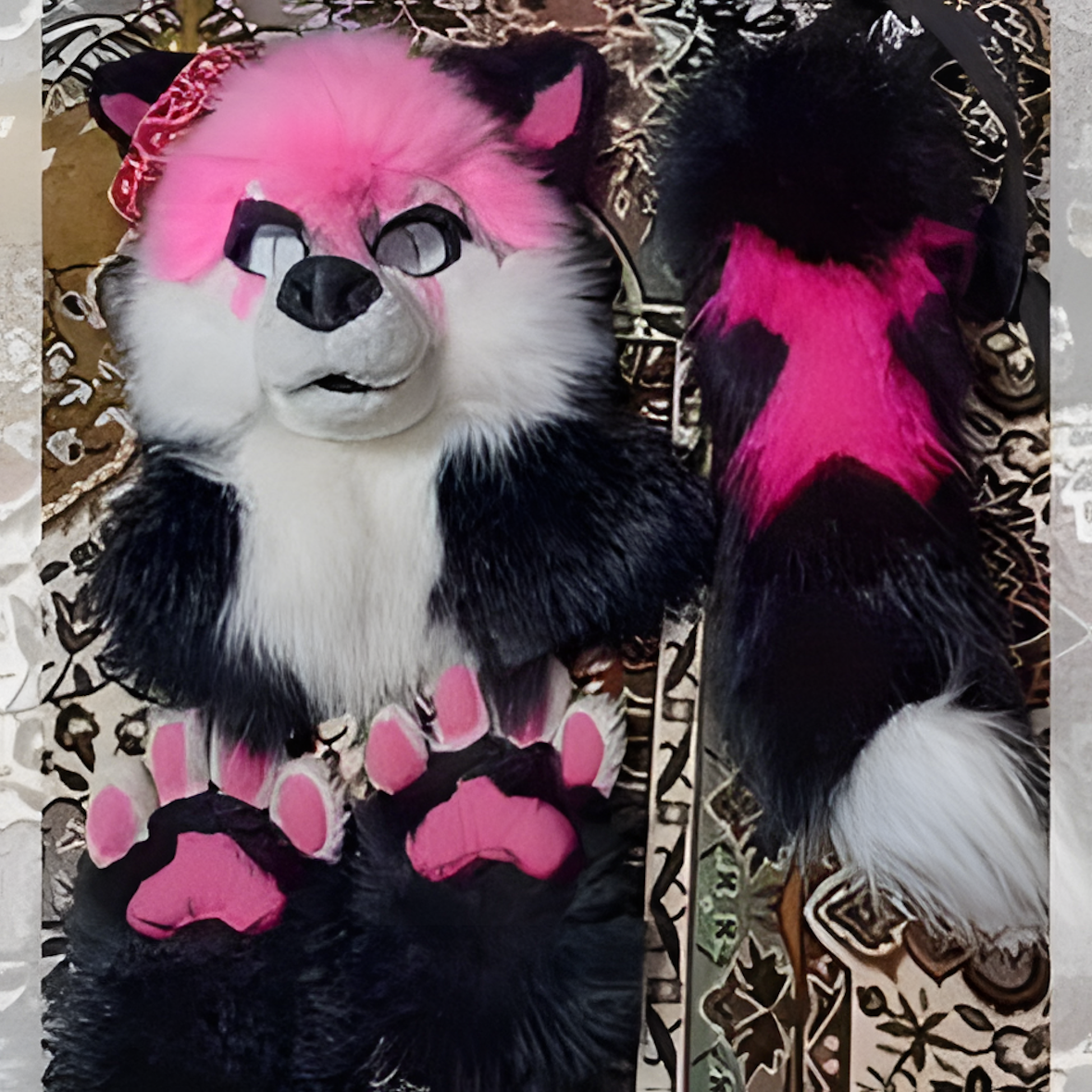 Furry wolf fursuit